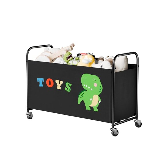 Large Toy Chest Storage with Wheels Metal Kids Toy Storage Organizer 135L